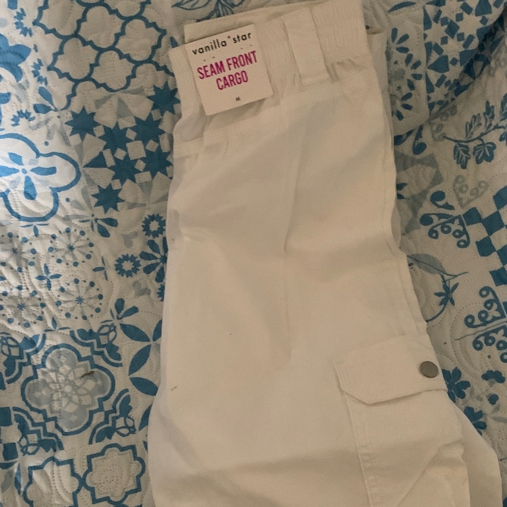 Vanilla Star White Seam Front Cargo Pants
